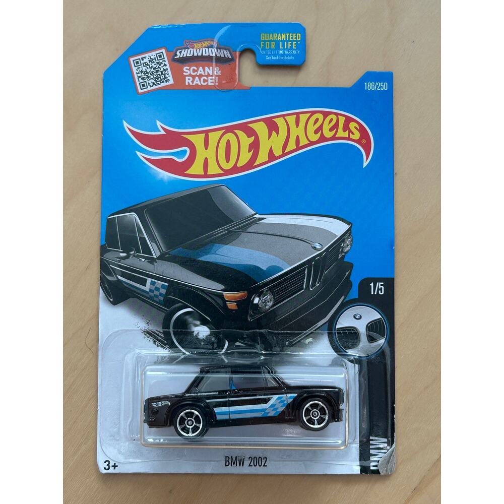 Hot Wheels BMW 2002 Black Diecast Car HW Showdown Series New